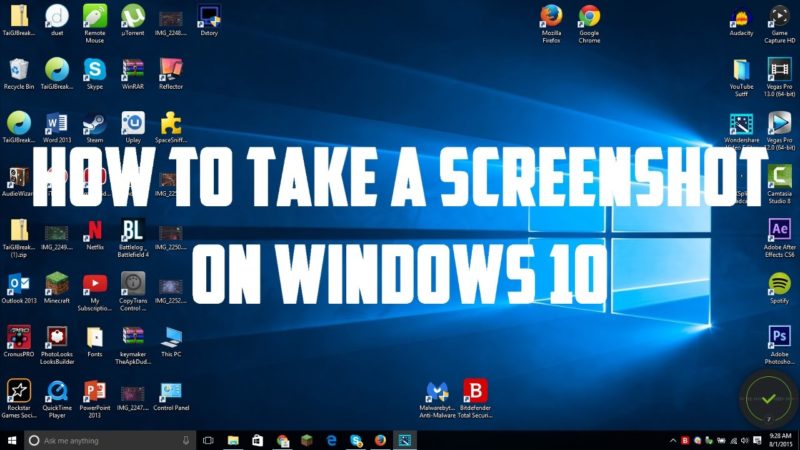 screenshot on Windows 10 